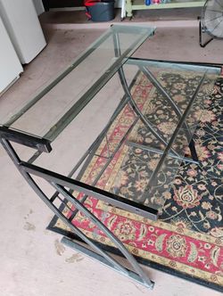 Glass Top Computer Desk