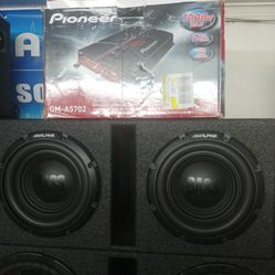 Alpine 10" Car Audio Bass Subwoofer System With Amplifier