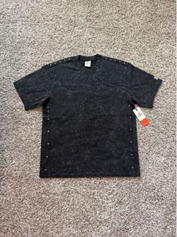 Hype Market 45 Acid Wash Studded T-Shirt Black