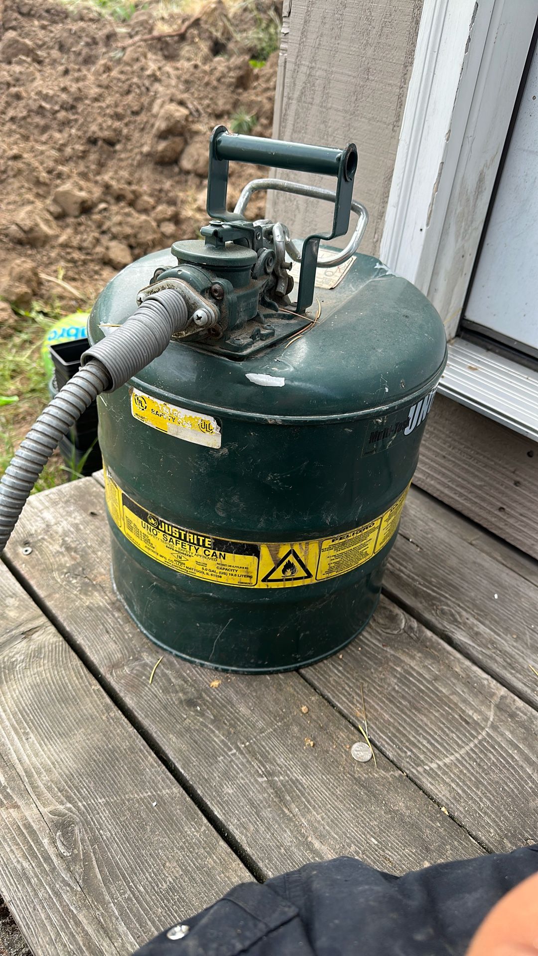 Justrite Uno Safety Can 5 Gallon Gas Can