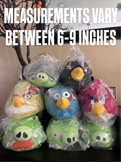 Angry Birds Plush Toy Set of 8 (6-8 inches)