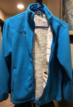North Face fleece coat large size