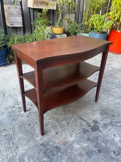 Vintage Early Mid Century Transitional Mahogany Console Accent Table by Mersman