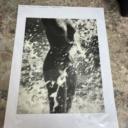 Gorgeous 1968 Vintage LUCIEN CLERGUE Female Nude Body Ocean Spray Photo Art 12x16