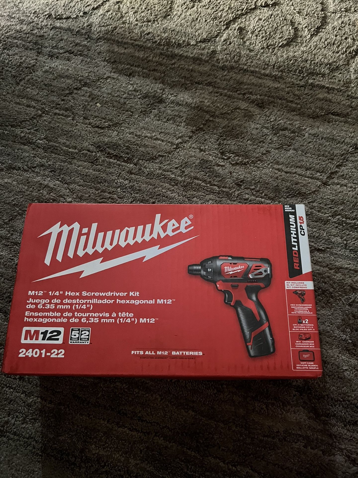M12 1/4 Hex Screwdriver Kit Only 80