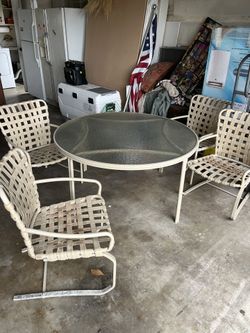 Mid Century Patio Table And Chairs