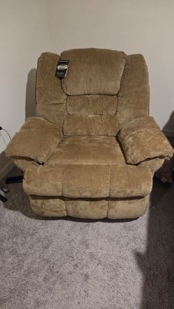 Tan Fabric Recliner Chair