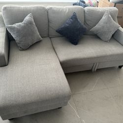 Sectional Couch - Convertible To Twin Bed