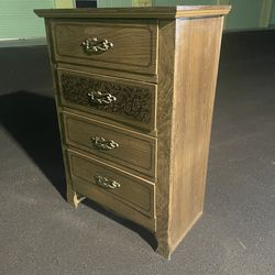 Vintage Hand Painted Farmhouse Dresser And Nightstand 