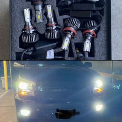 07-15 CHEVY SILVERADO LED COMBO H11 9005 5202 6K BRIGHT WHITE LED SET $50