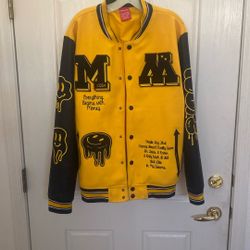 Large Ring Of Fire Brand Letterman  Jacket