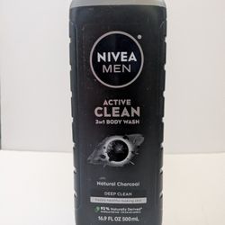 Nivea Men 3 In 1 Body Wash Natural Charcoal 