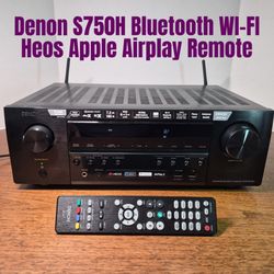 Denon S750H AVR Receiver Wi-Fi Bluetooth HEOS  Apple Airplay2 Remote