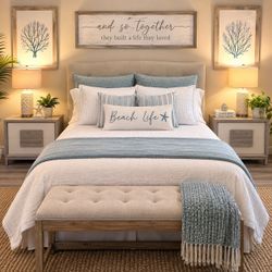 2 Drawer white wash stone gray finish night stands