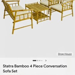 Bamboo 4 Piece Sofa Set
