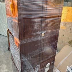 Solid Oak, high end, mid century Armoire $350