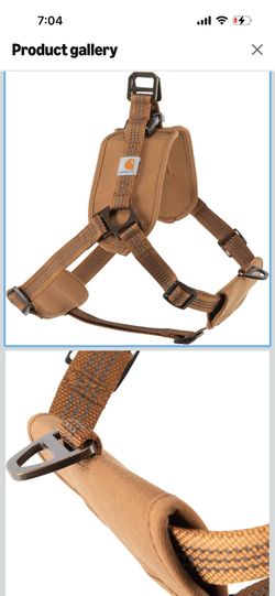 Carhartt Nylon Duck Comfortable Training Dog Harness, Fully Adjustable No Choke Rugged On-Leash Training Harness with Dual Attachment Points