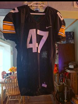 Hawkeye Football Black Jersey Number 47 Size Large