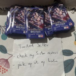 $10 each - One Piece OP-14 The Azure Sea’s Seven Sleeved Booster Pack Sealed