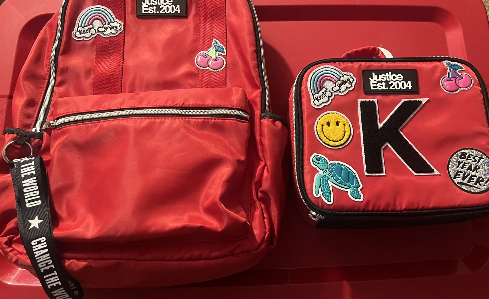 Girl’s Justice Backpack and Lunchbox