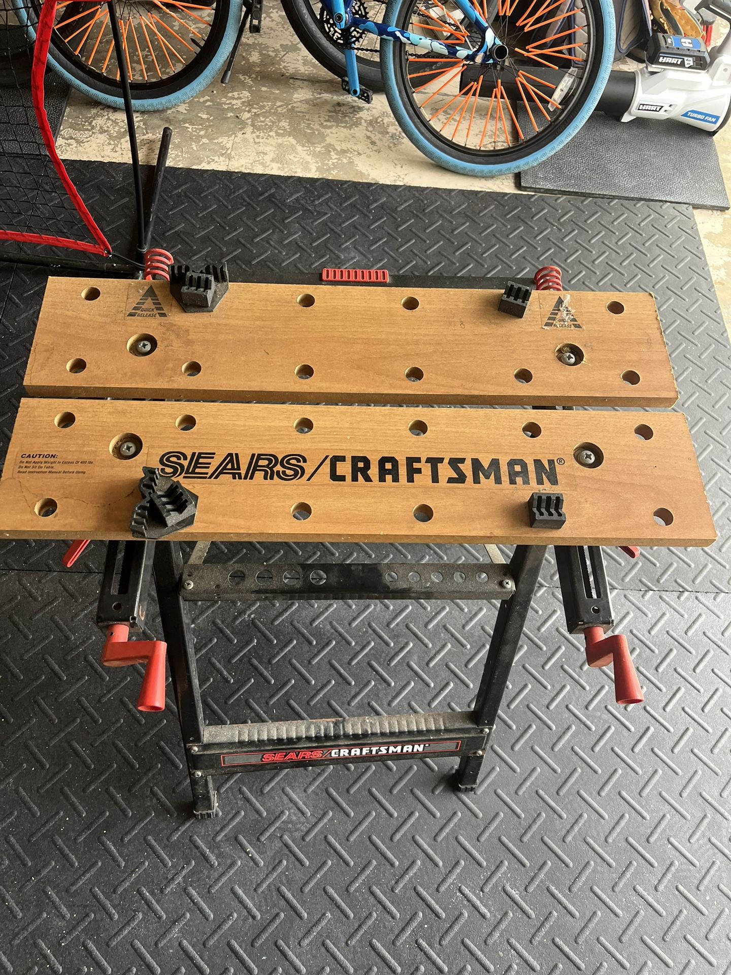 Vintage Portable/Collapsible Craftsman Workbench