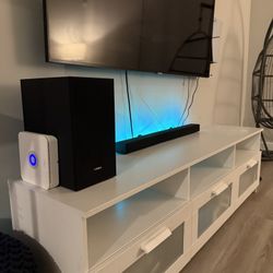 For Sale: White IKEA TV Stand – Modern & Spacious