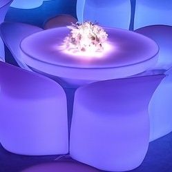 Led light Dining Table.