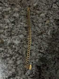 Gold Cuban Link Chain Bracelet