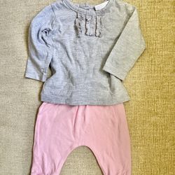 3 Months Girl’s (4) 2-Piece Long Sleeve Outfits $8