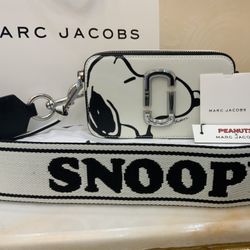 Marc Jacobs Peanuts x Snoopy White Black Crossbody Bag Double Zip