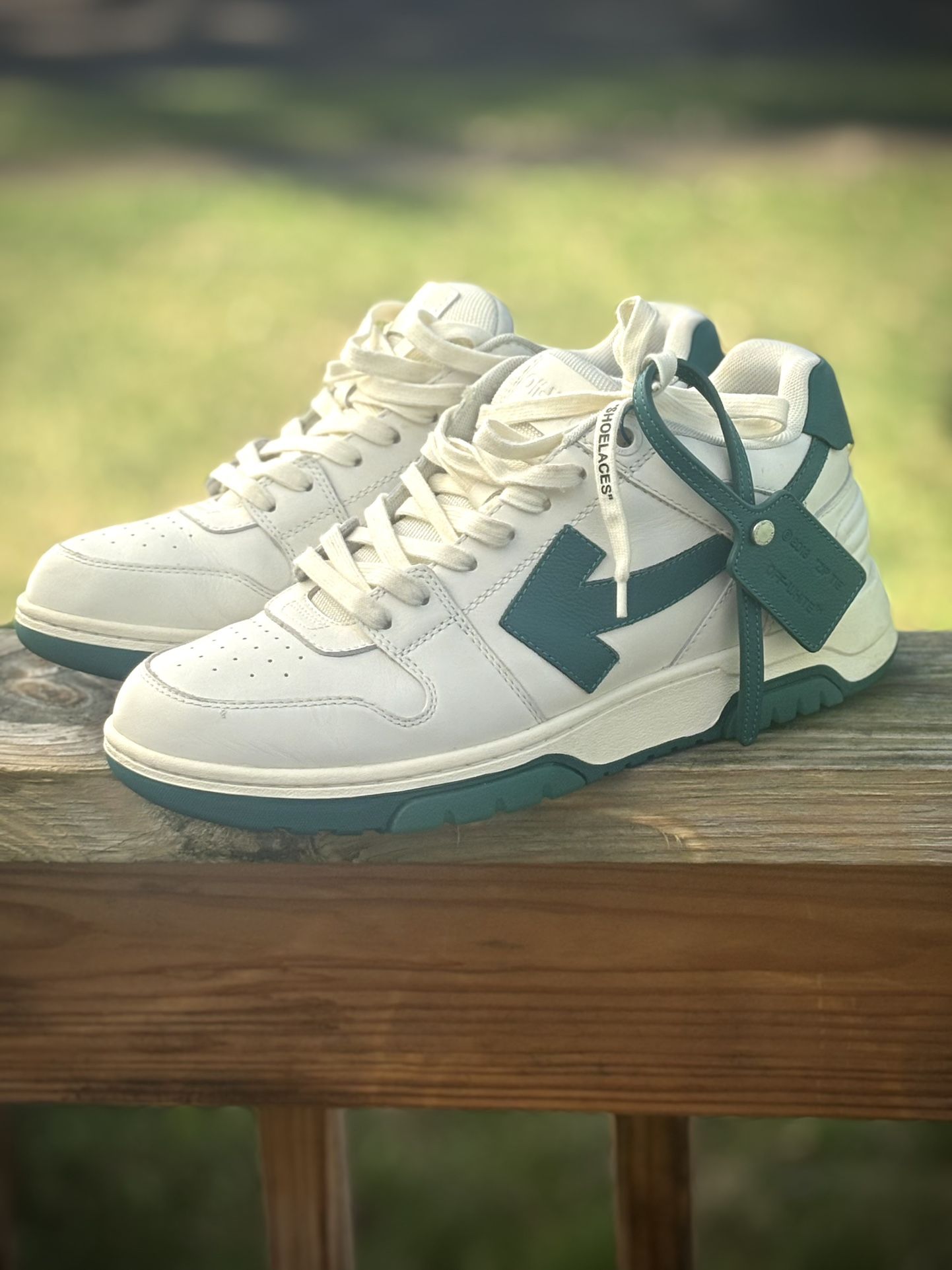 Off White Out Of Office - White And teal Size 44