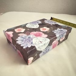 Small Gift Box Purple Floral Print