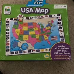 Jumbo USA Map Floor Puzzle 