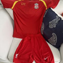 Liverpool soccer uniform set, jersey and shorts