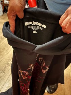 Sp5der Black Hoodie XL