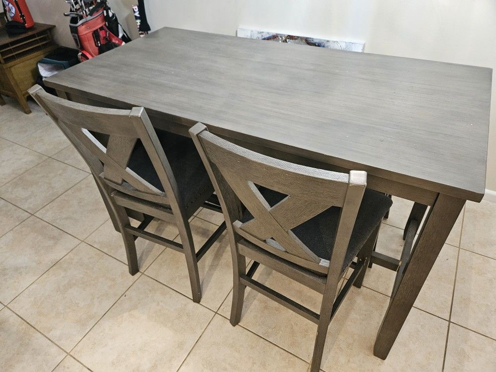 Table, Two Chairs Two Stools