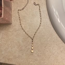 Rose gold Choker With 4 Stone pendant