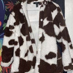 cow print coat 