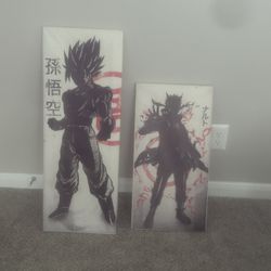 Naruto x Goku Anime Wall Art