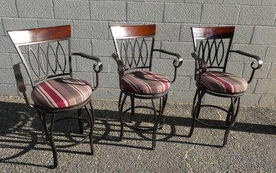 3 Swivel Bar Stools... in need of a bar