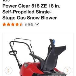 Snow Blower Toro Gas. Power Clear Self Propelled !!