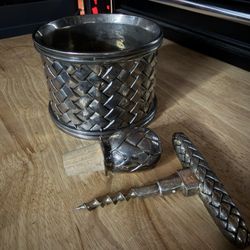 Vintage Godinger Silverplate Wine Set