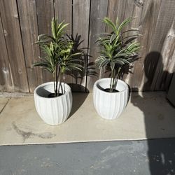 Two Pots Faux Home Plants 