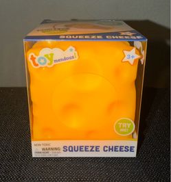 Toy Mendous! Squeeze Cheese Squishy Yellow Sensory Fidget Toy Viral New