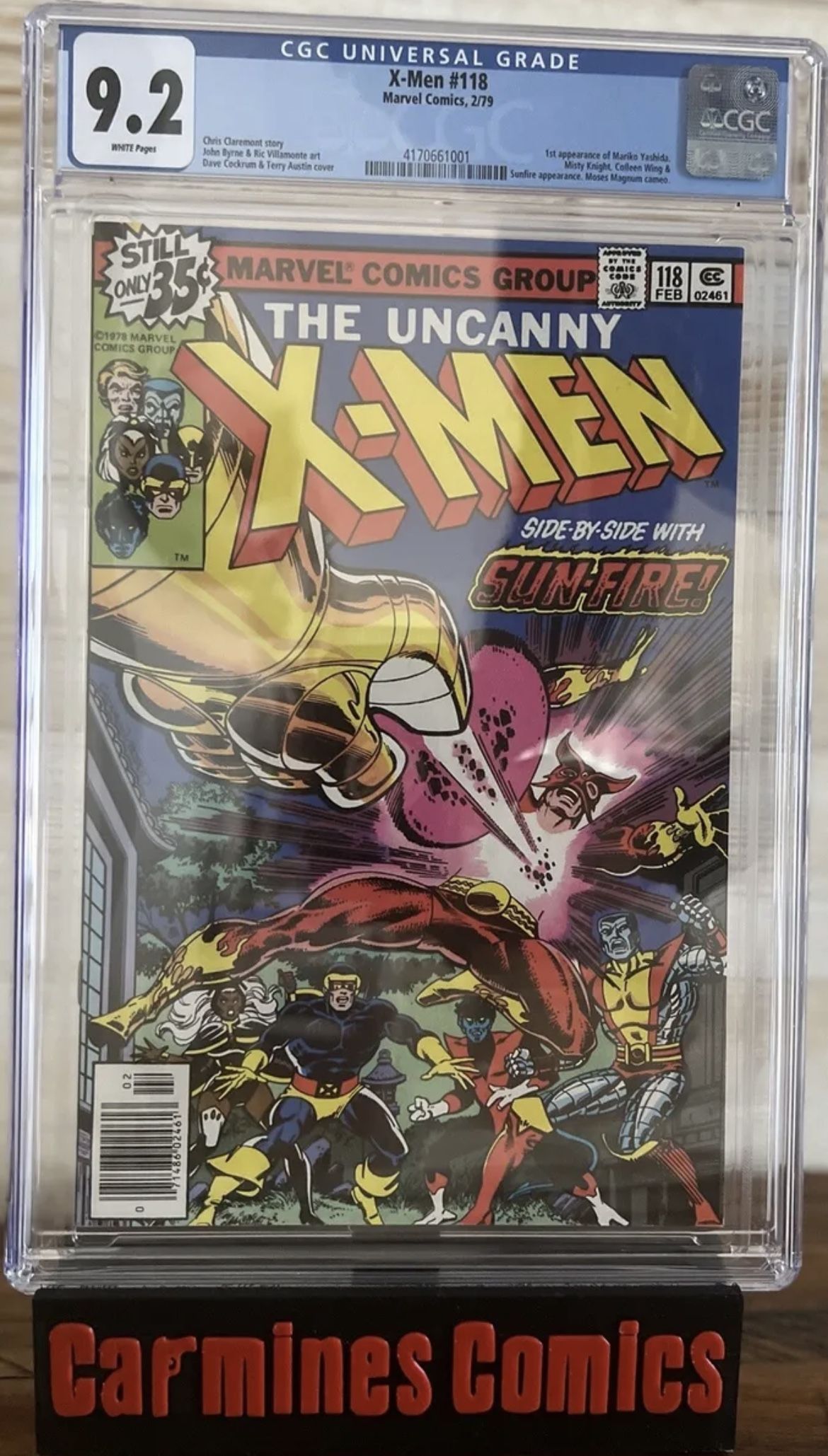 The Uncanny X-Men #118 FEB 1979 Marvel Comics -SUN-FIRE 9.2 CGC