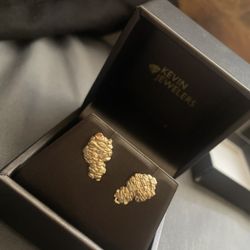 10kt Gold Nugget Earrings 