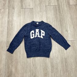 Baby Gap Toddler Preppy Pullover Marled Sweater with GAP logo Heathered Navy 4T 