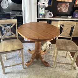 DIY Project Ready Solid Wood Table And Chairs