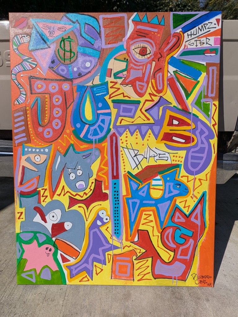 "Teacher Treacherous" Acrylic Painting By Ricardo Cruz
