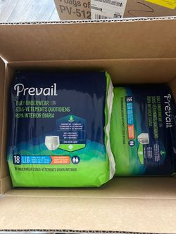 NEW Prevail adult underwear diaper sz Large Box of 3